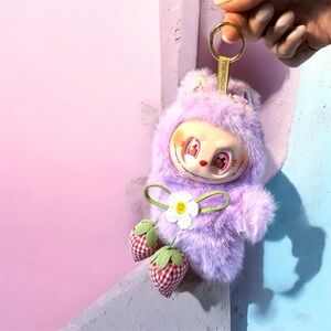 Custom Purple Daisy Fantasy Plushie Keychain